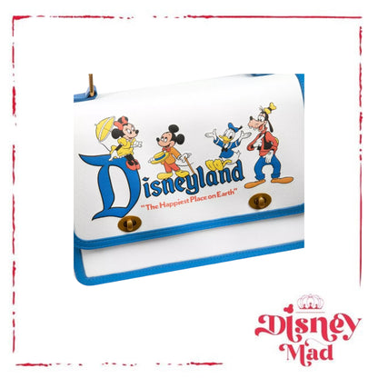 Mickey Mouse and Friends Loungefly Crossbody Bag – Disneyland 70th Anniversary
