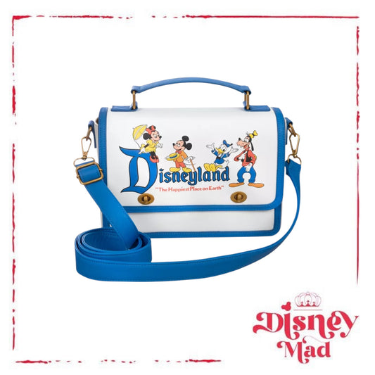 Mickey Mouse and Friends Loungefly Crossbody Bag – Disneyland 70th Anniversary