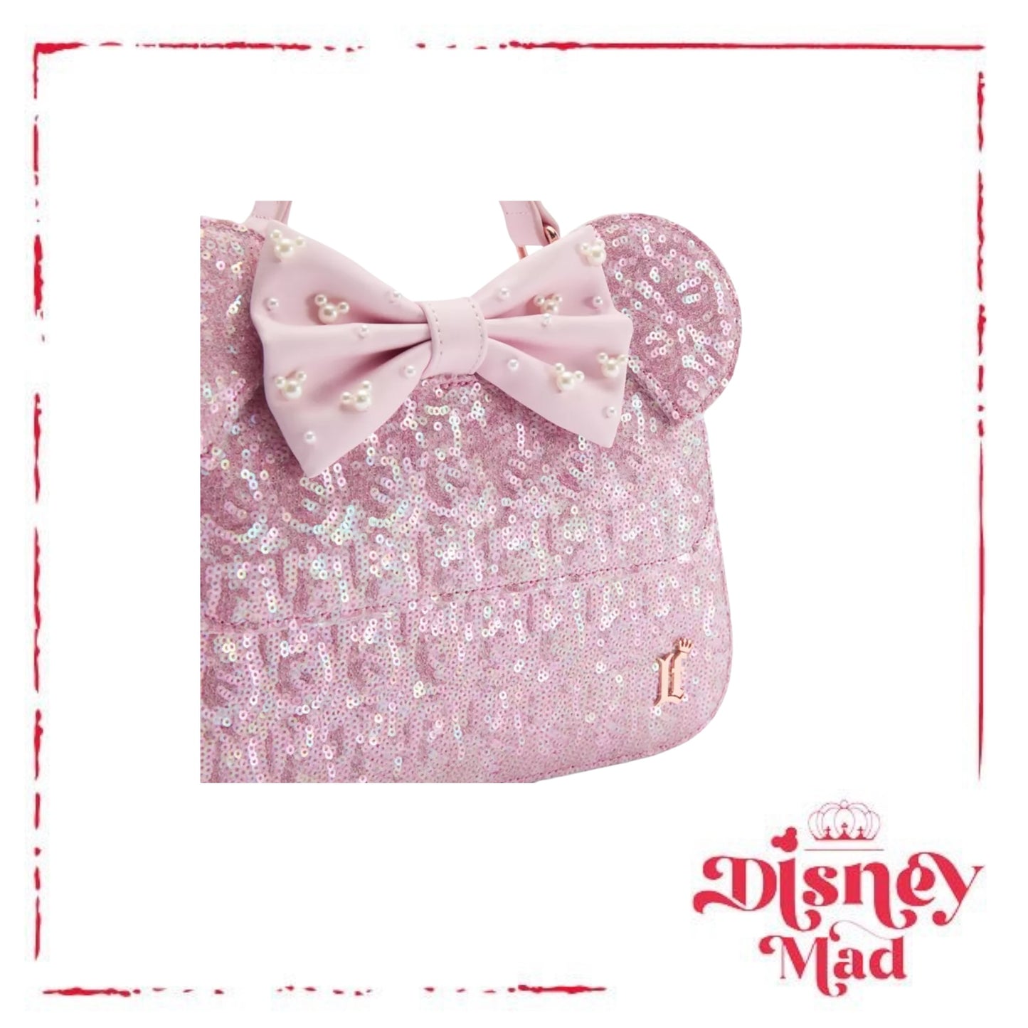 Minnie Mouse Ear Loungefly Crossbody Bag – Rose Pearl - Disney Parks