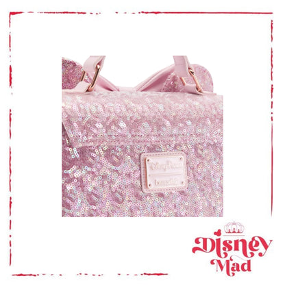 Minnie Mouse Ear Loungefly Crossbody Bag – Rose Pearl - Disney Parks