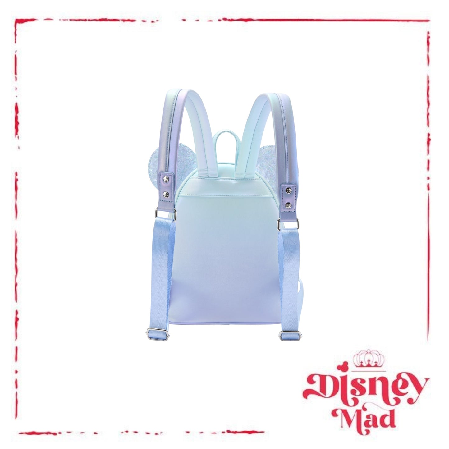 Loungefly Minnie Mouse Sequin Winter Blue Mini Backpack - Disney Parks