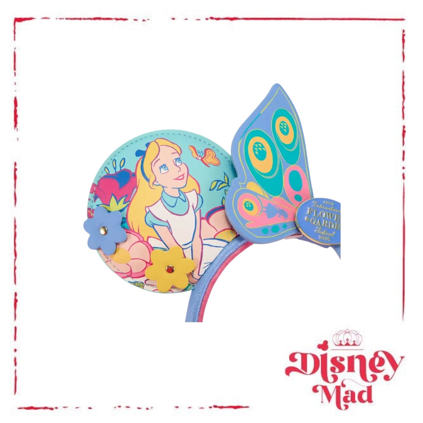 Alice in Wonderland Loungefly Ear Headband for Adults – EPCOT International Flower & Garden Festival 2026