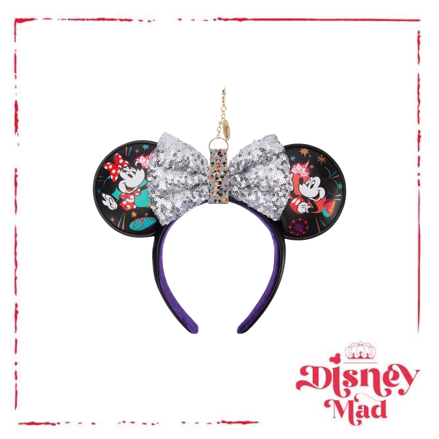 Mickey Mouse Headband Holder Bag Charm - Disney Parks