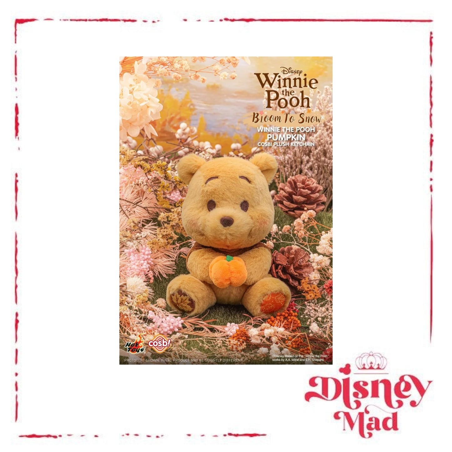 Hot Toys Disney Bloom To Snow Winnie the Pooh Cosbi Keychain - Disney Parks