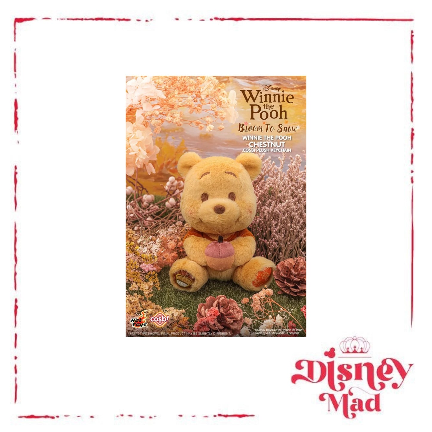 Hot Toys Disney Bloom To Snow Winnie the Pooh Cosbi Keychain - Disney Parks