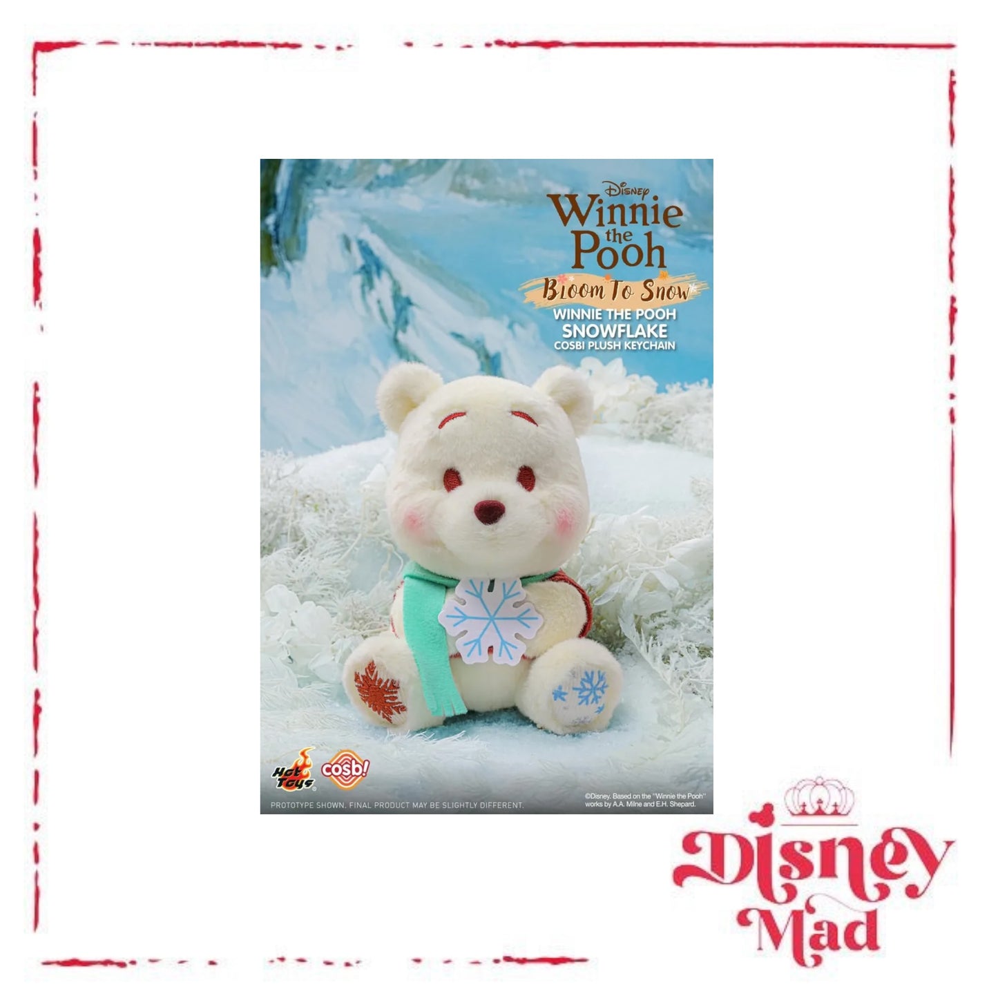 Hot Toys Disney Bloom To Snow Winnie the Pooh Cosbi Keychain - Disney Parks