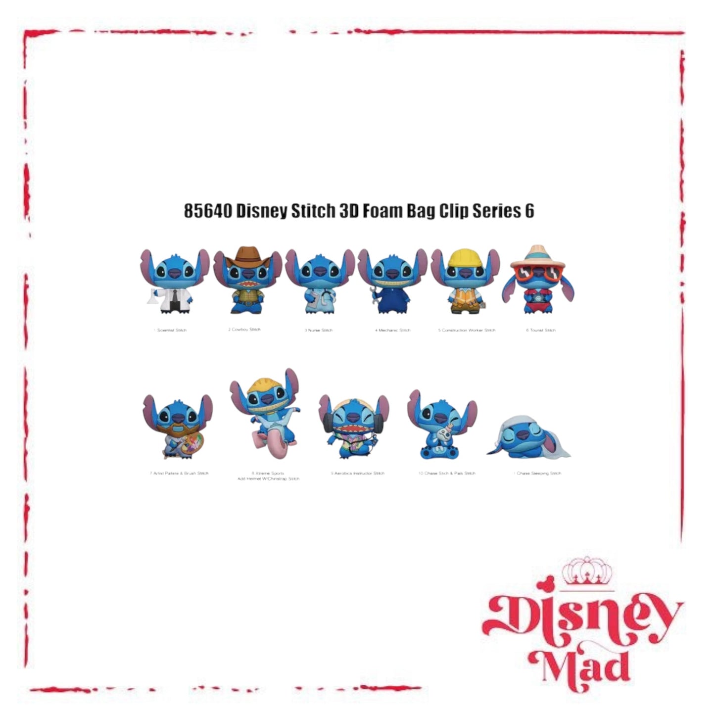 Disney's Stitch Series 6 Bag Clips