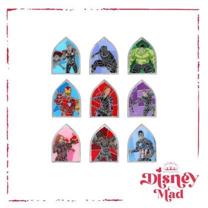 Loungefly Marvel The Avengers Stained Glass Window Portraits Blind Box Mystery Pin