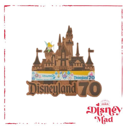Disneyland 70th Anniversary Pin Collectors Board With Tinker Bell Pin Limited Release - Disney Parks