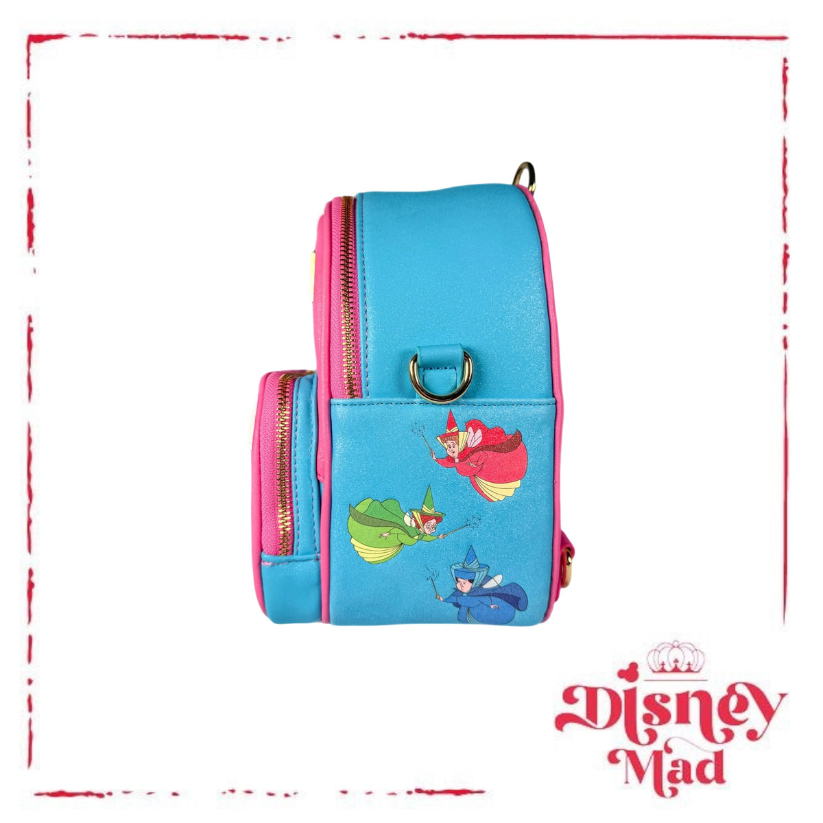 Make it Pink Make it Blue Sleeping Beauty Convertible Exclusive Loungefly Mini Backpack