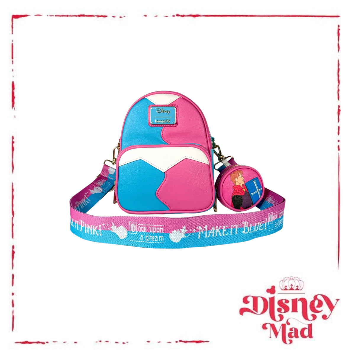 Make it Pink Make it Blue Sleeping Beauty Convertible Exclusive Loungefly Mini Backpack