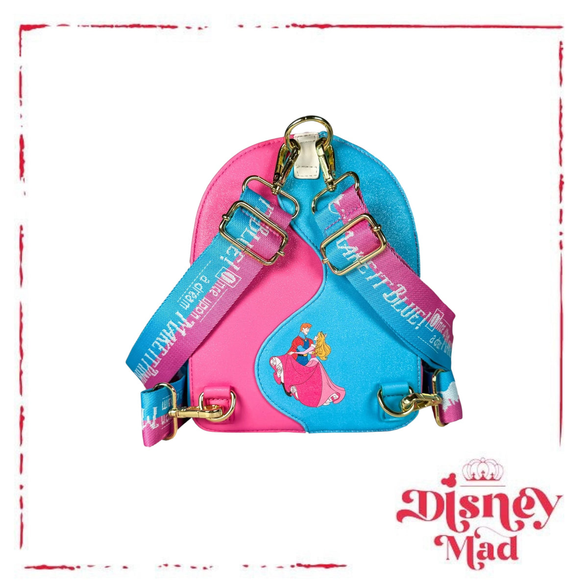 Make it Pink Make it Blue Sleeping Beauty Convertible Exclusive Loungefly Mini Backpack
