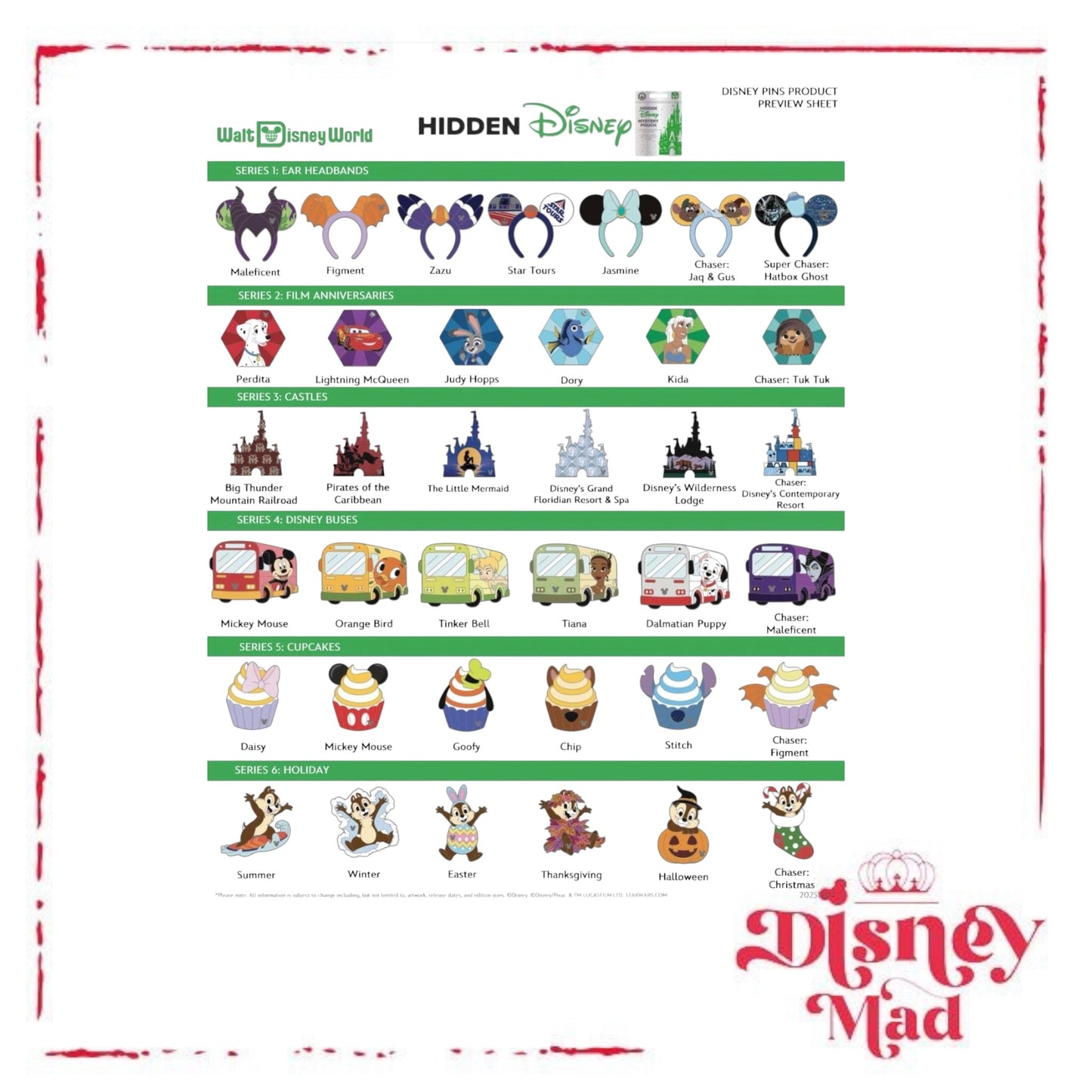 Walt Disney World 2026 Hidden Mickey Pack