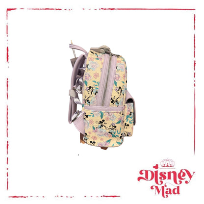 Loungefly Mickey and Minnie Mouse Floral Mini Backpack - Disney Parks
