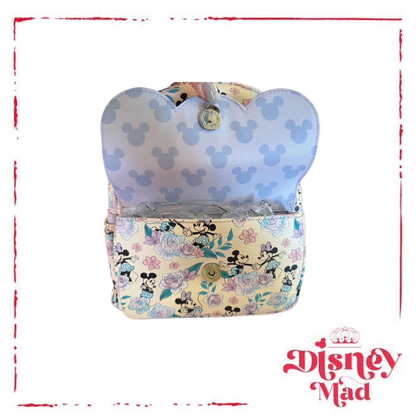 Loungefly Mickey and Minnie Mouse Floral Mini Backpack - Disney Parks