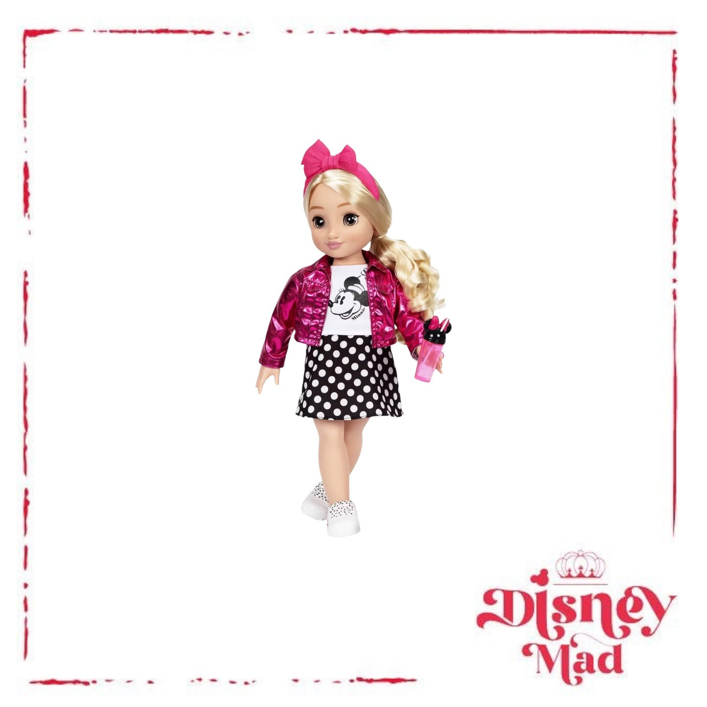 Disney ILY 4ever 18" Minnie Doll Pink Jacket Blonde Hair/Brown Eyes