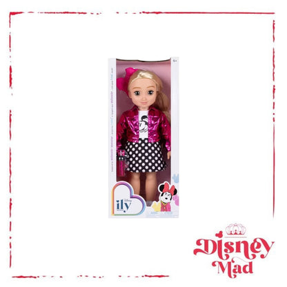 Disney ILY 4ever 18" Minnie Doll Pink Jacket Blonde Hair/Brown Eyes