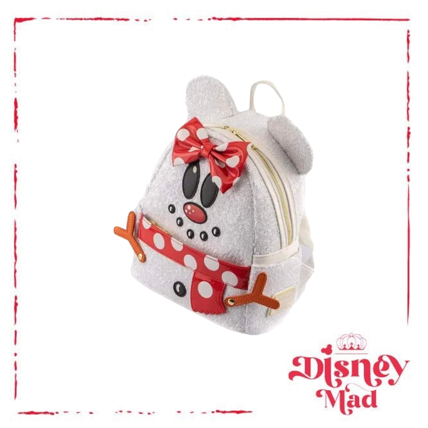 Disney Loungefly Minnie Mouse Snowman Cosplay Mini Backpack