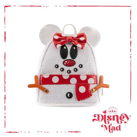 Disney Loungefly Minnie Mouse Snowman Cosplay Mini Backpack