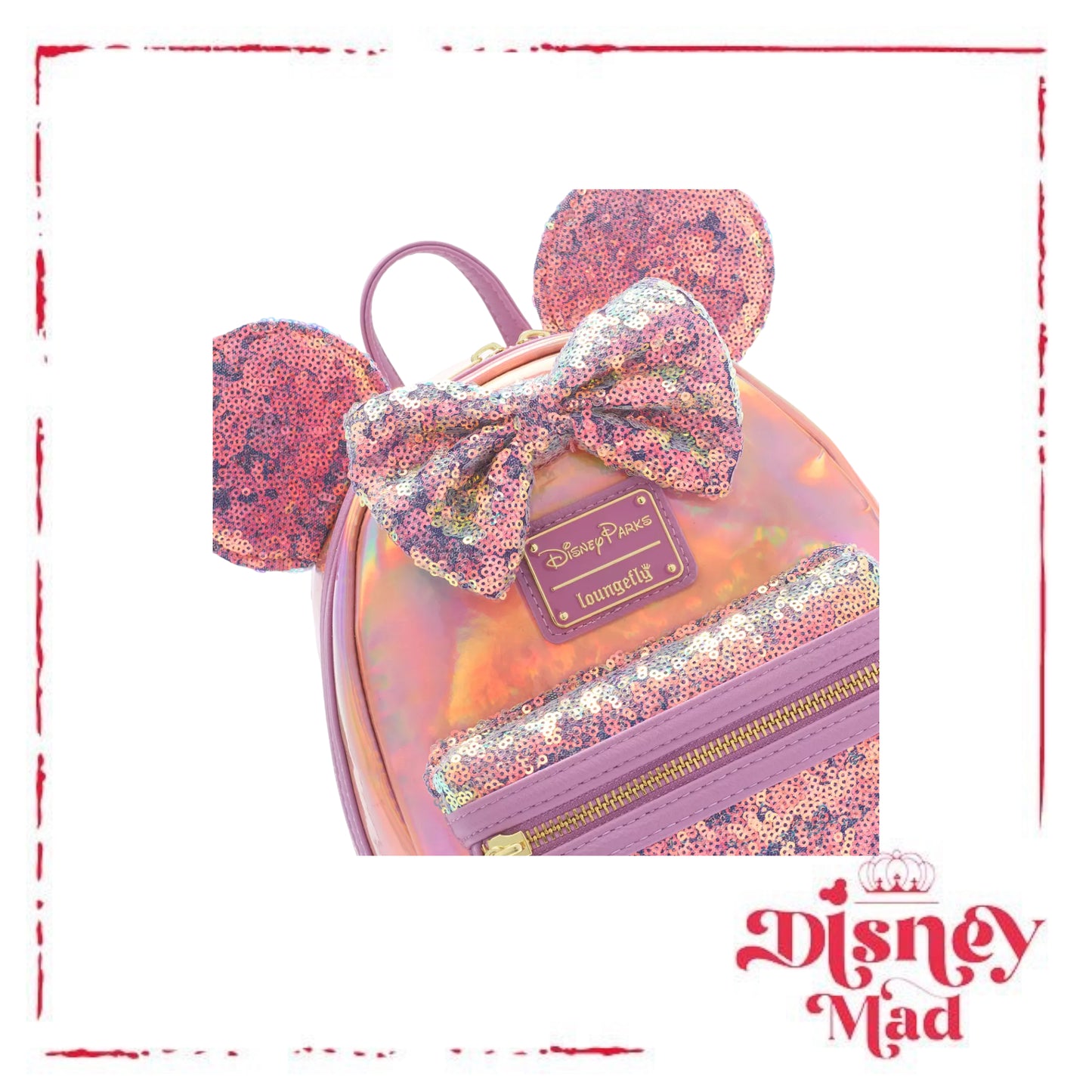 Loungefly Minnie Mouse Earidescent Mini Backpack