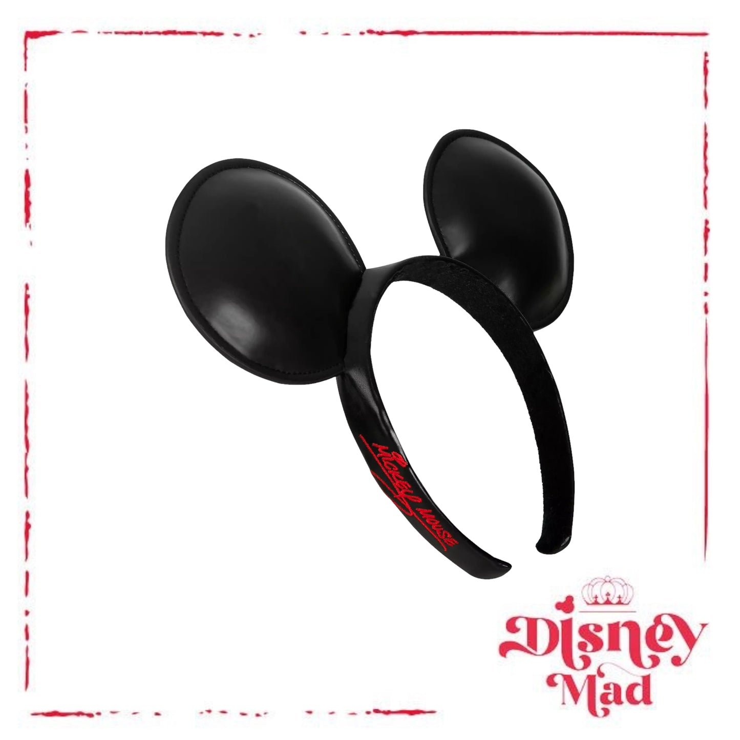 Mickey Mouse Simulated Leather Ear Headband - Disney Parks