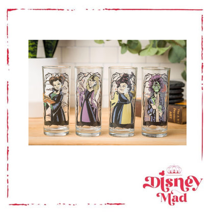 Disney Hocus Pocus Tree Frame Pose Set Boxed 4 Pack Tumbler Glass Set, 10 Ounces