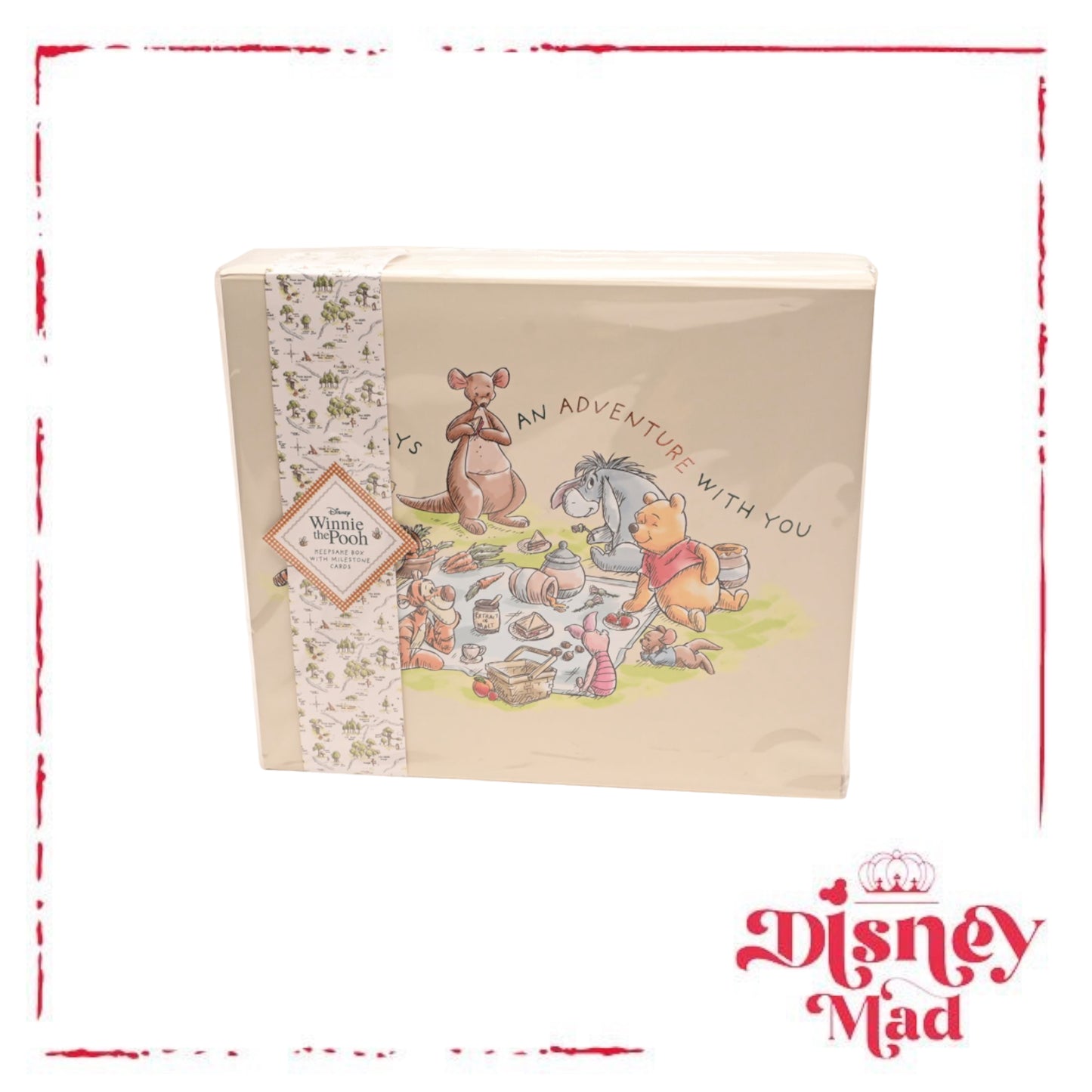 Disney Winnie The Pooh Keepsake Box with 12 x Milestone Cards