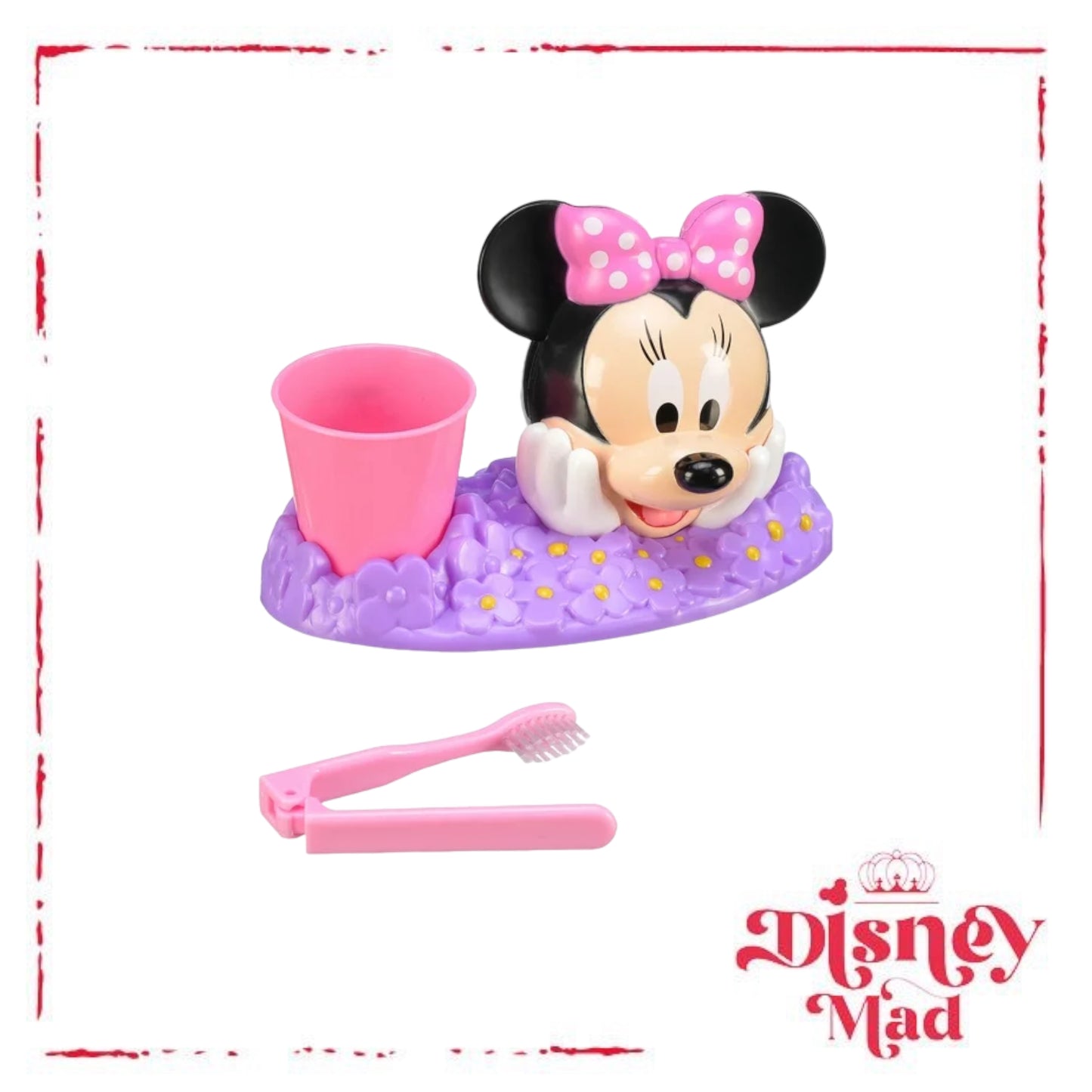 Minnie Stylin' Smile Toothbrush and Holder Set, 3 pieces