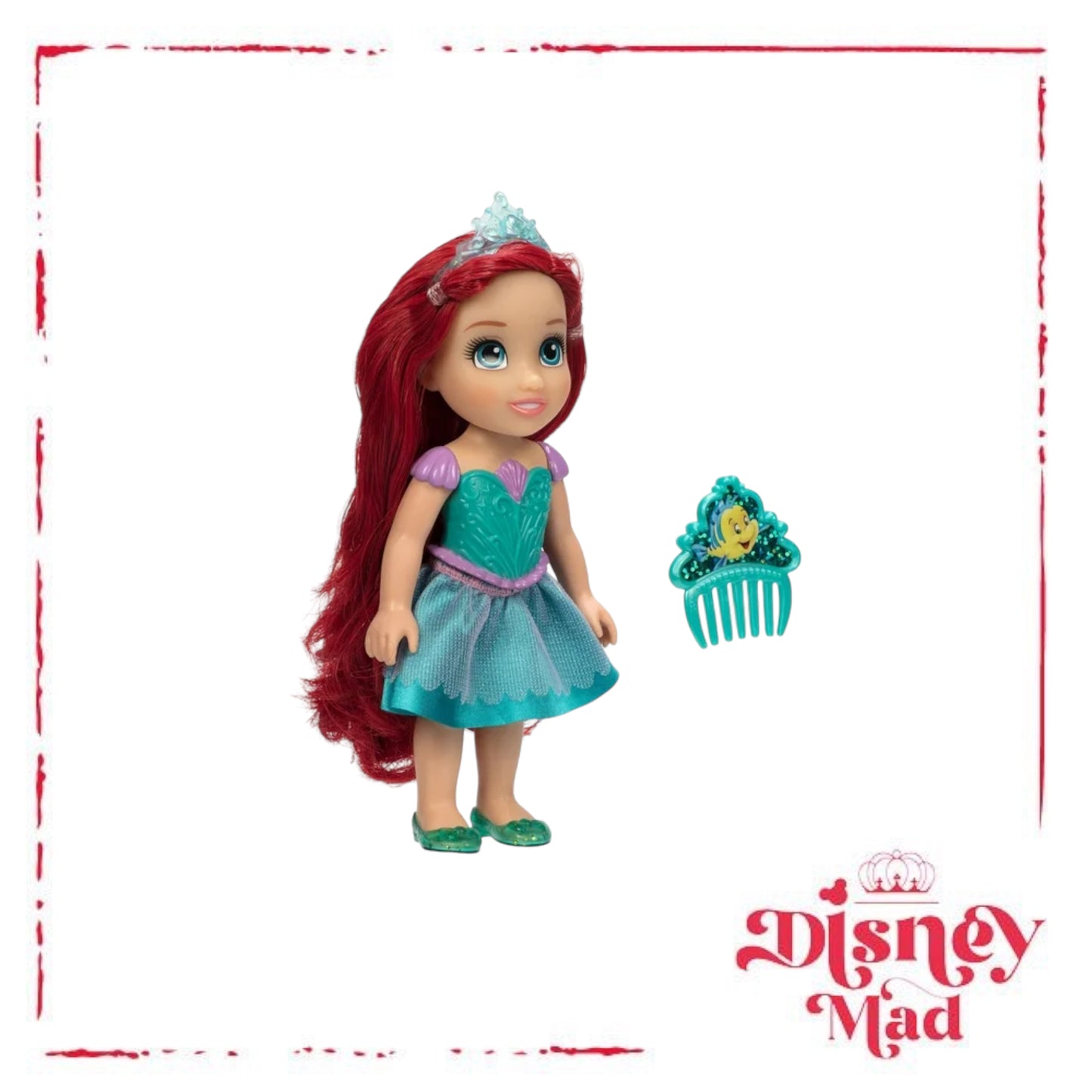 Disney Princess the Little Mermaid Petite Ariel 6 inch Fashion Doll with Beautiful Outfit and Comb