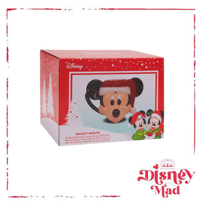 Disney Mickey Mouse Santa Head Mug