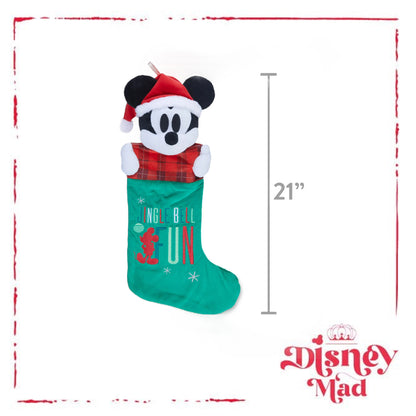 Disney Mickey Mouse D-100 3D Plush Christmas Stocking, 20 inches Tall