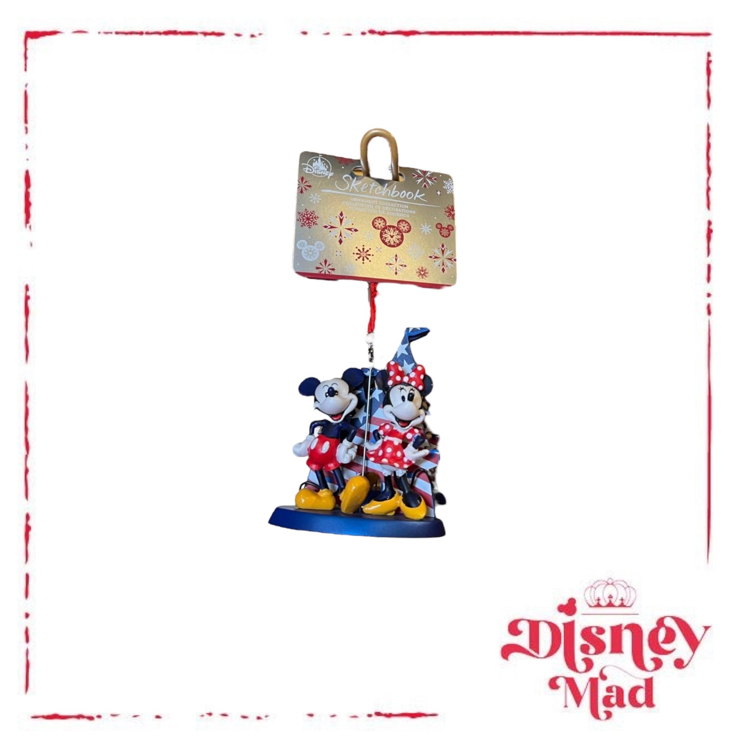 Mickey And Minnie Patriotic Pride Ornament - Disney Parks