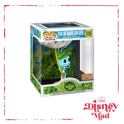 Flik on Dandelion Deluxe Funko Pop! A Bug's Life  1330 - Wonder Con 2023 Official Convention Exclusive