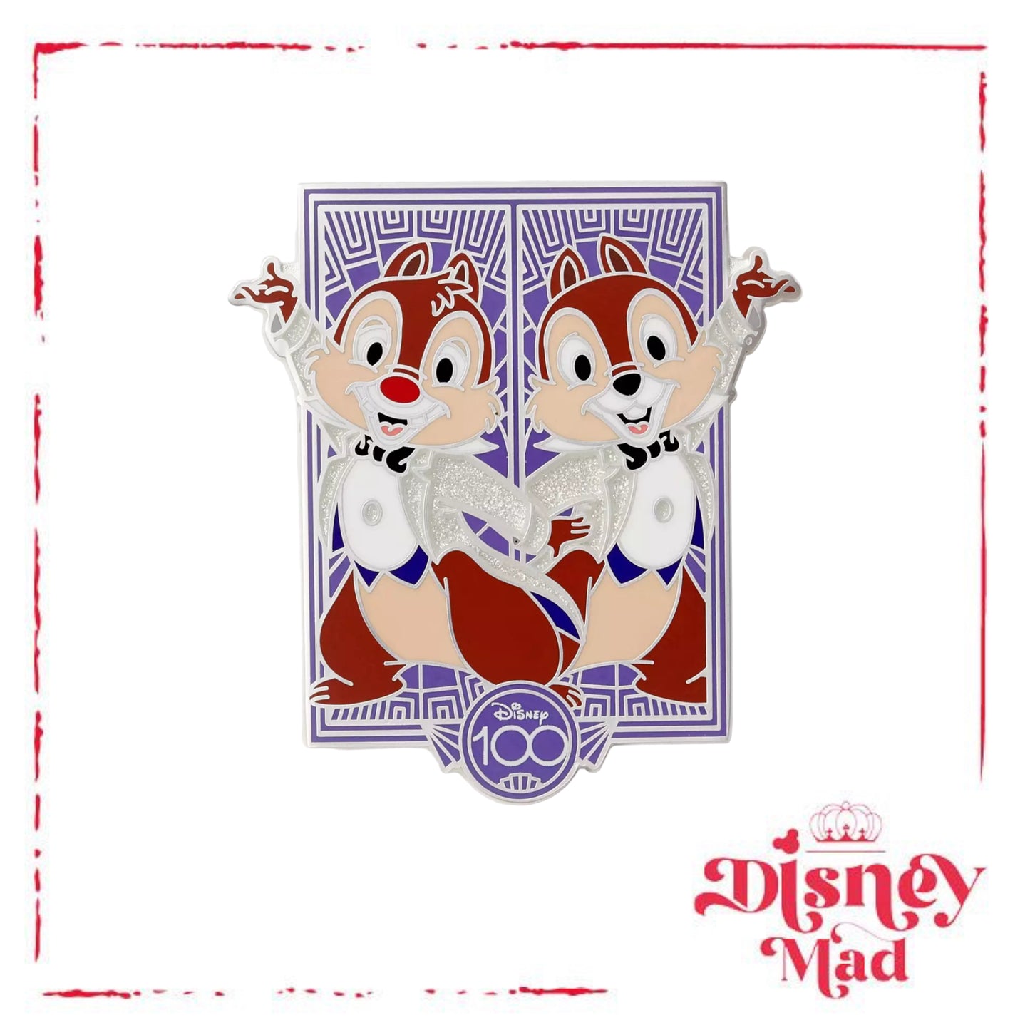 Disney Parks Chip 'n Dale Disney100 Celebration Pin