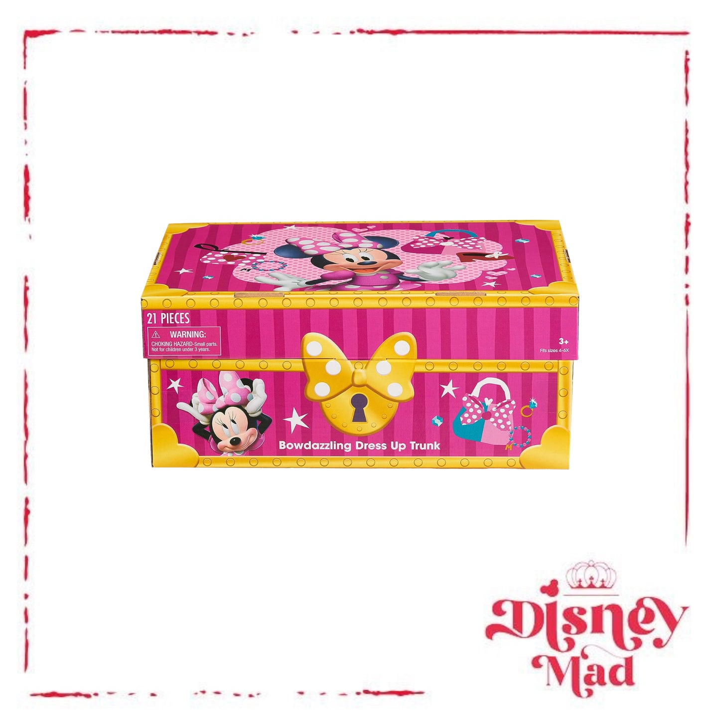 Disney Junior Minnie Mouse Bowdazzling Dress Up Trunk Set, 21 Pieces