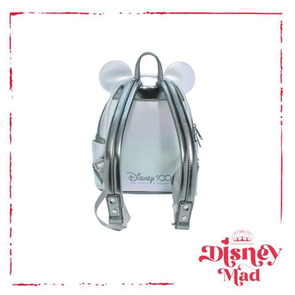 Loungefly Disney100 Mickey Mouse Platinum Mini Backpack