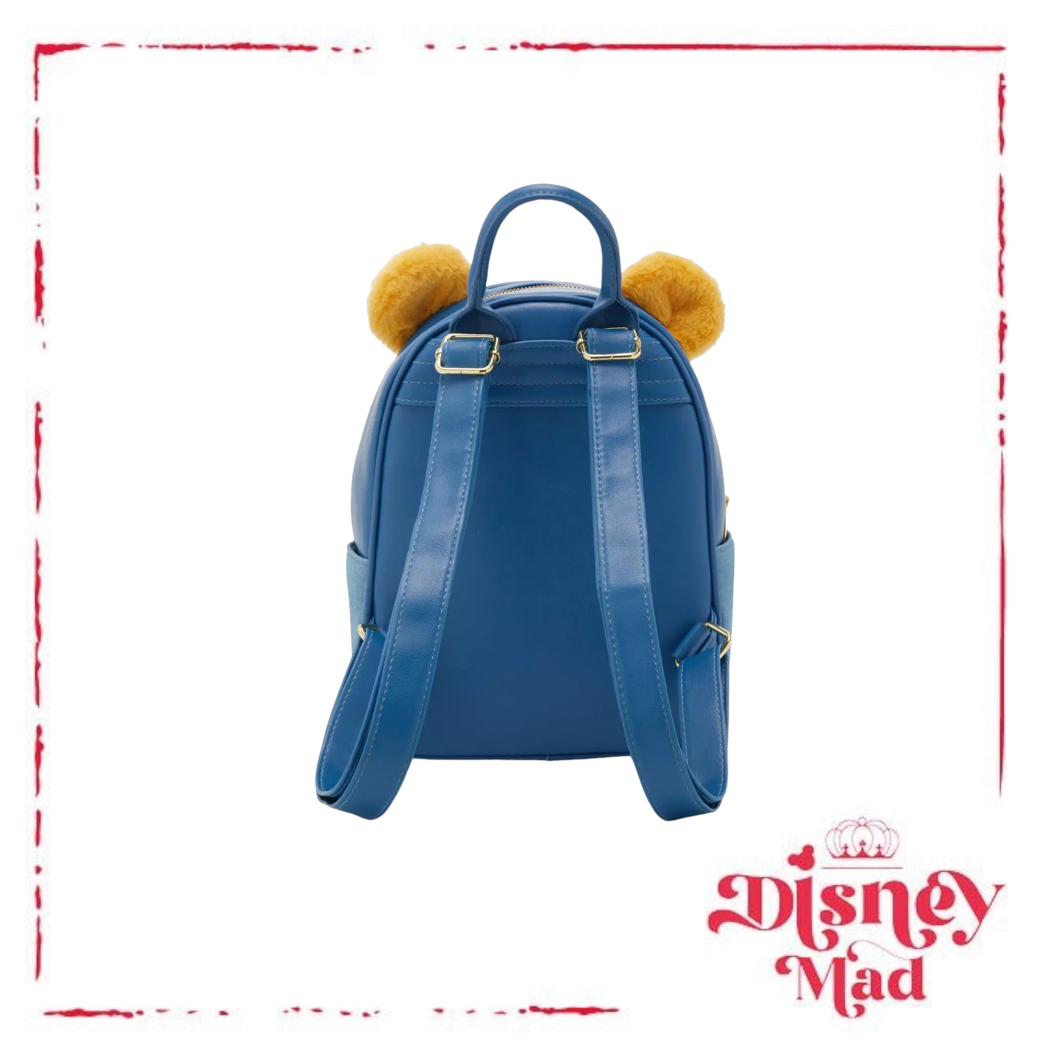 Disney Winnie store The Pooh Plush Face Overalls Mini Backpack