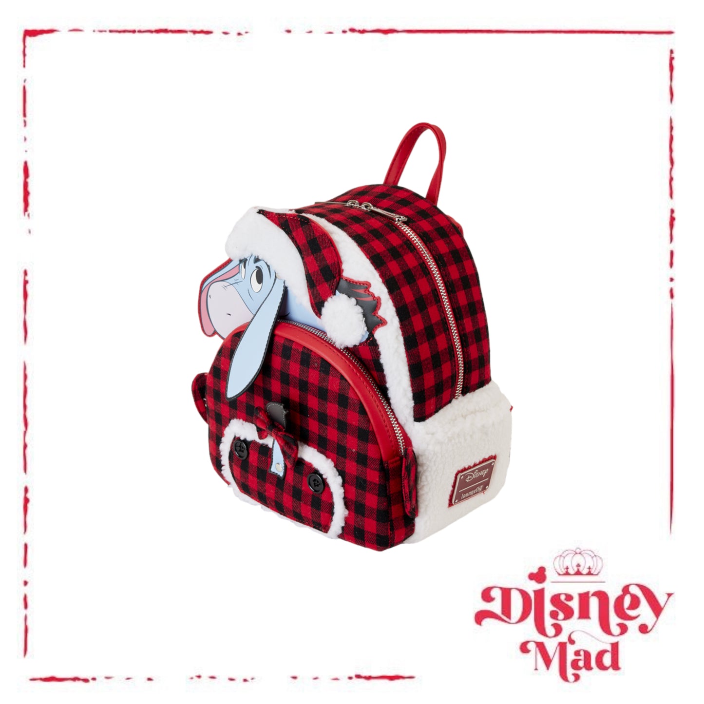 Winnie The Pooh Exclusive Eeyore Winter Plaid Pajama Sherpa Mini Backpack