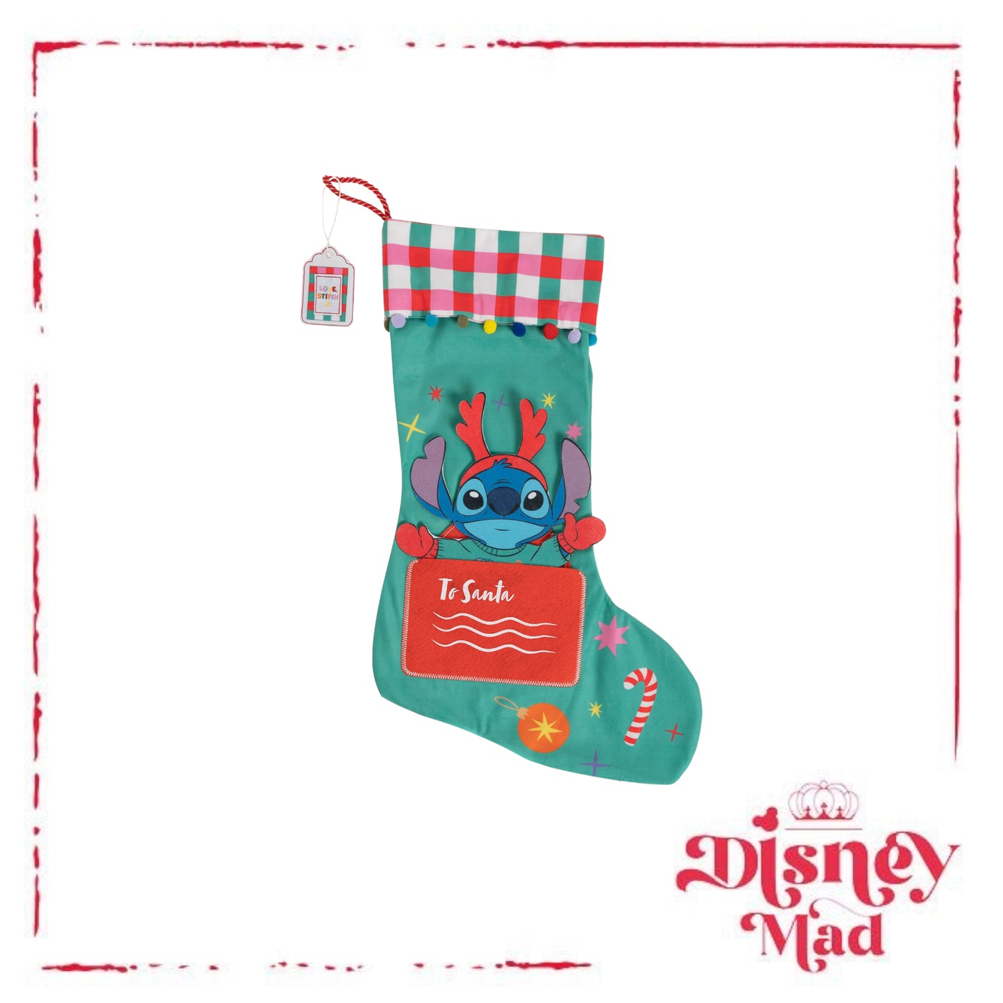 Disney Lilo and Stitch Christmas Stocking and Stitch with Radio 3D