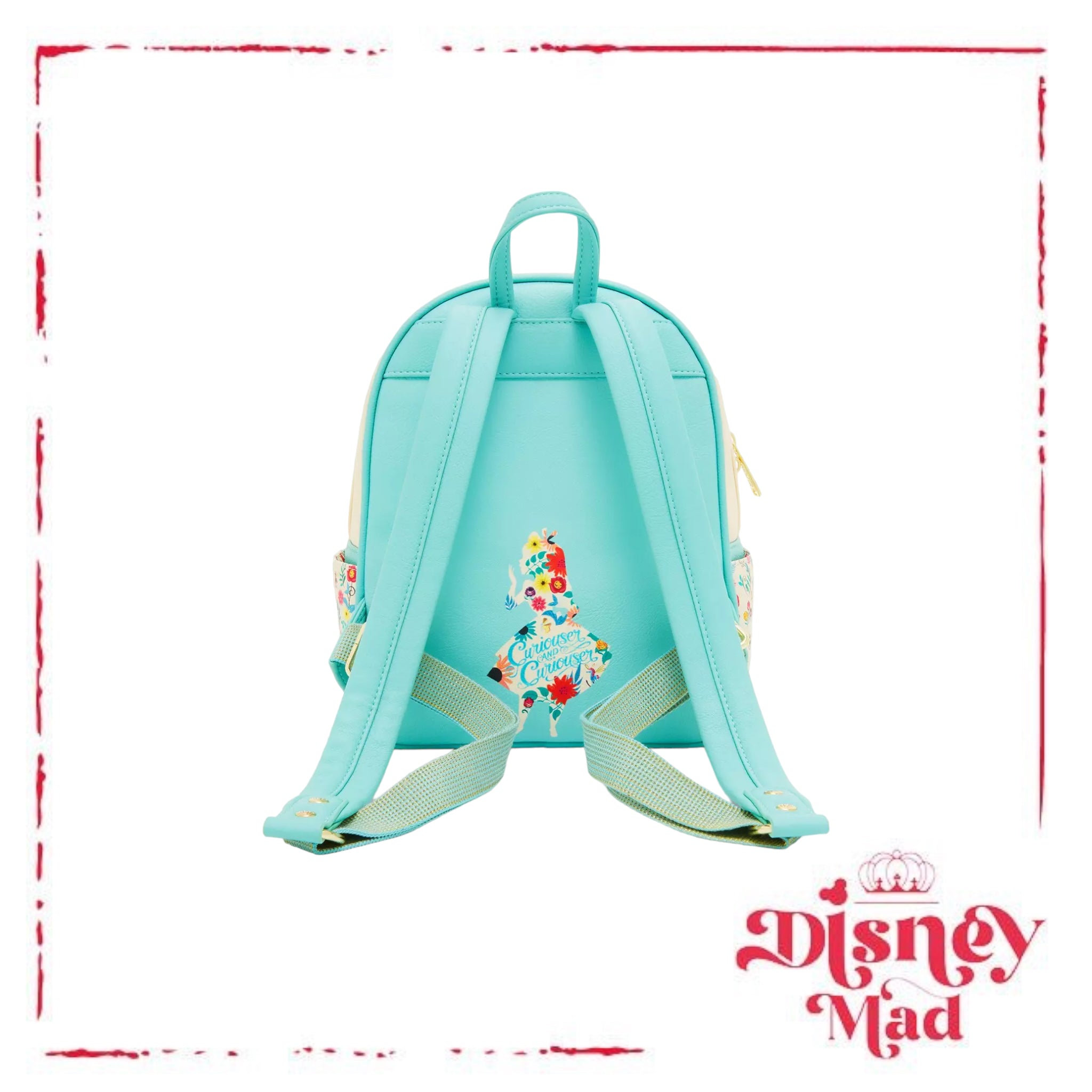 Loungefly Disney newest Alice in Wonderland Characters Floral Mini Backpack and Wallet