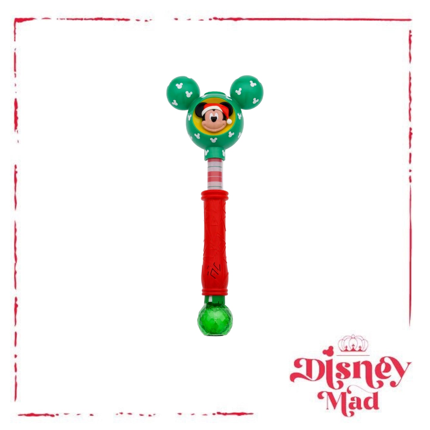 Mickey Mouse Festive Light-Up Bubble Wand Disney Parks