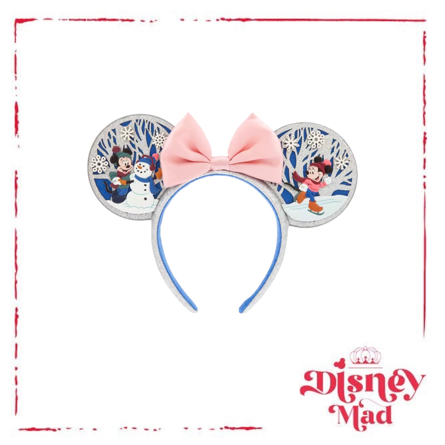 Mickey and Minnie Mouse Holiday Ear Headband Disney Parks