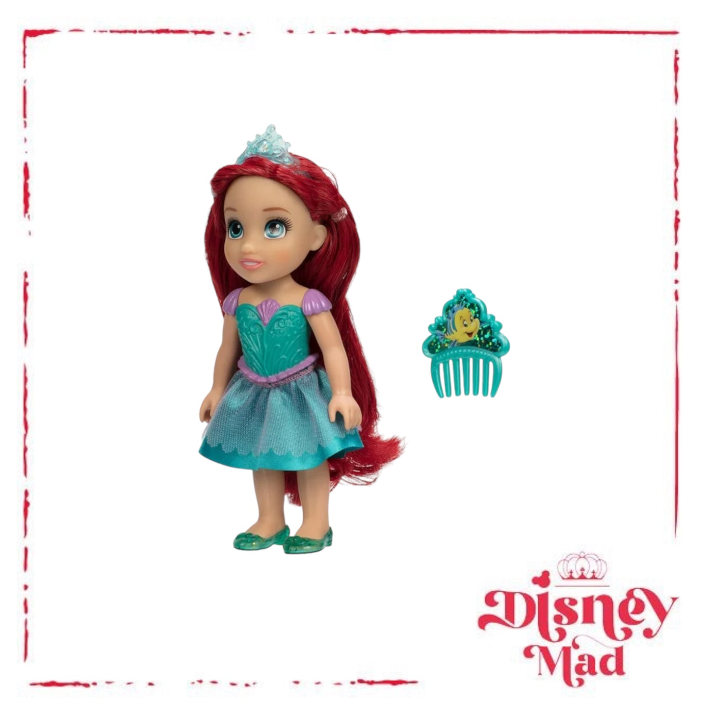 Disney Princess the Little Mermaid Petite Ariel 6 inch Fashion Doll with Beautiful Outfit and Comb