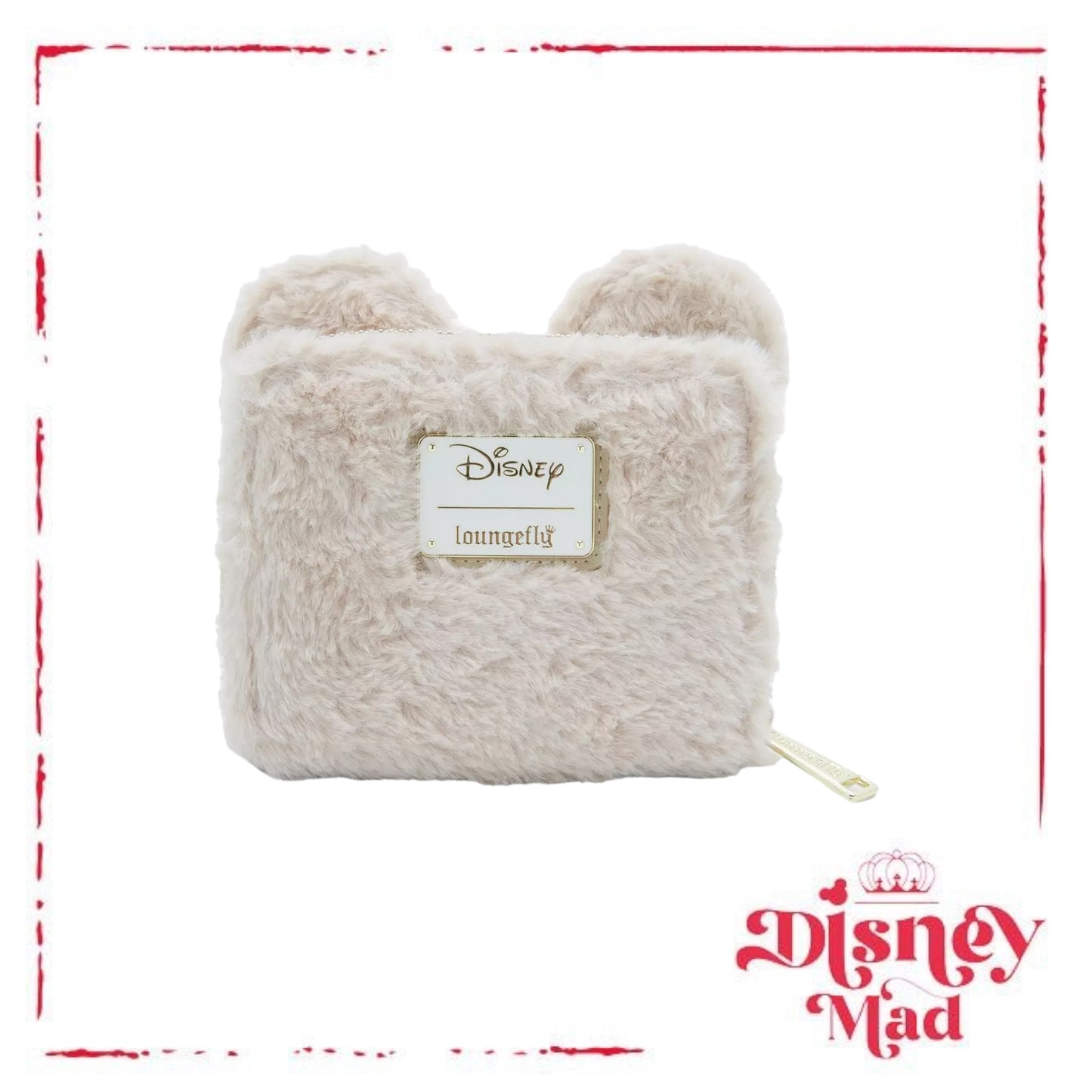 Loungefly Disney Minnie Mouse Faux Fur Figural Small Zip Wallet