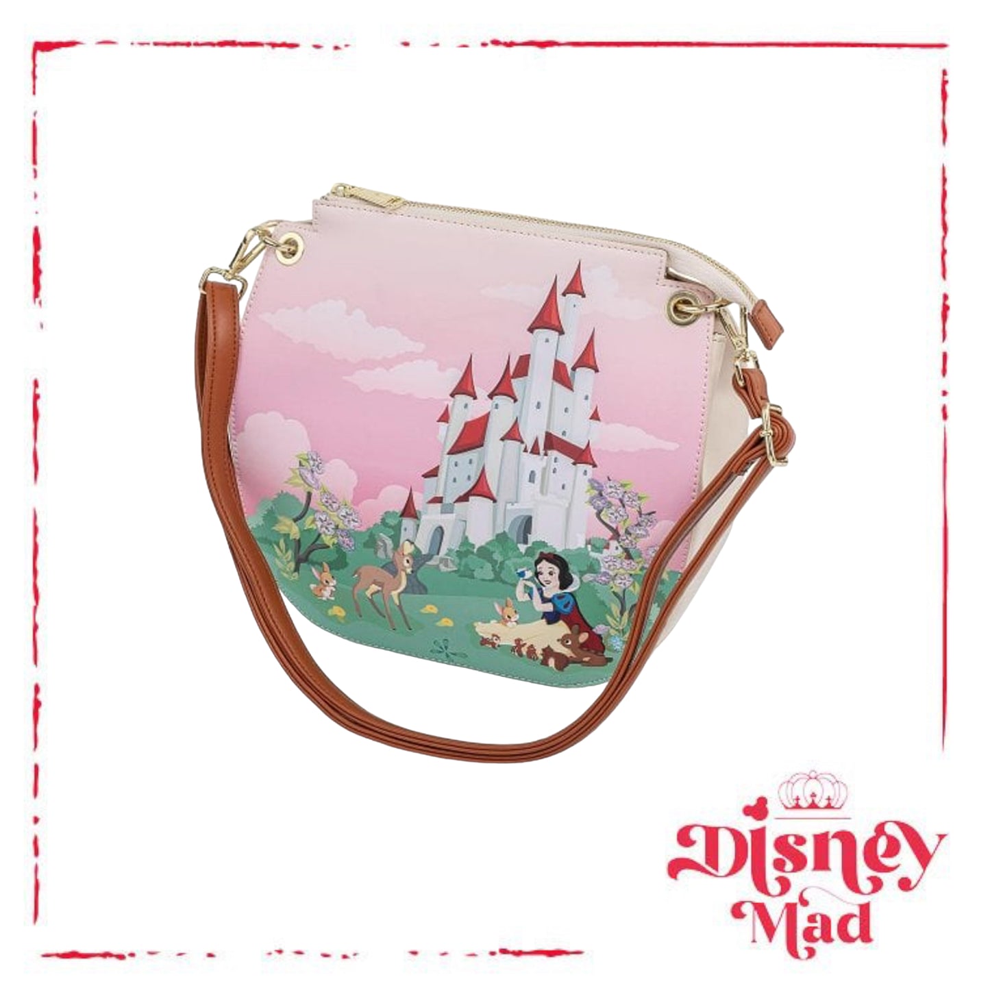 Disney Loungefly Snow White Castle Series Cross Body Bag