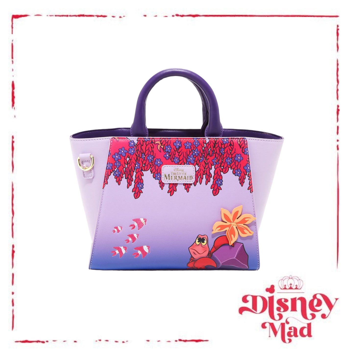 The Little Mermaid Floral Handbag - BoxLunch Exclusive