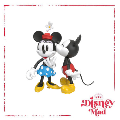 Disney 100 Collectible Action Figures Mickey and Minnie Mouse, Posable Characters, Swappable Head & Hands, Soft Good Elements