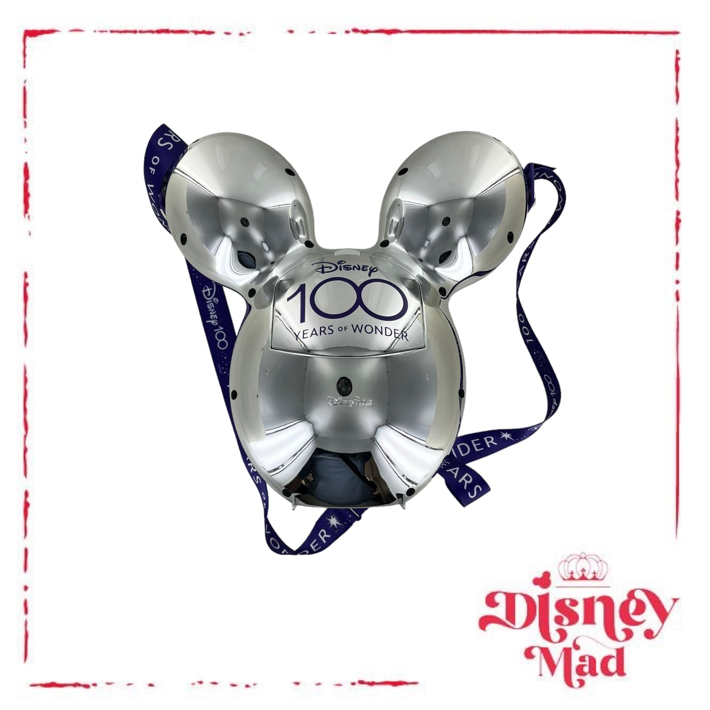 Mickey Balloon Disney 100 Years of Wonder Popcorn Bucket Silver - Disney Parks