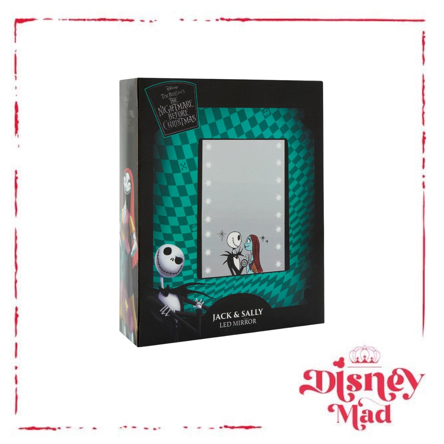 Disney The Nightmare Before Christmas Jack and Sally Light-Up LED Mirror