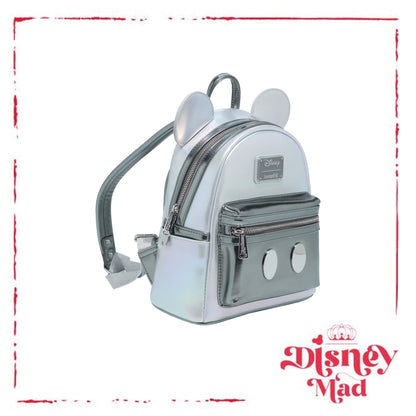 Loungefly Disney100 Mickey Mouse Platinum Mini Backpack